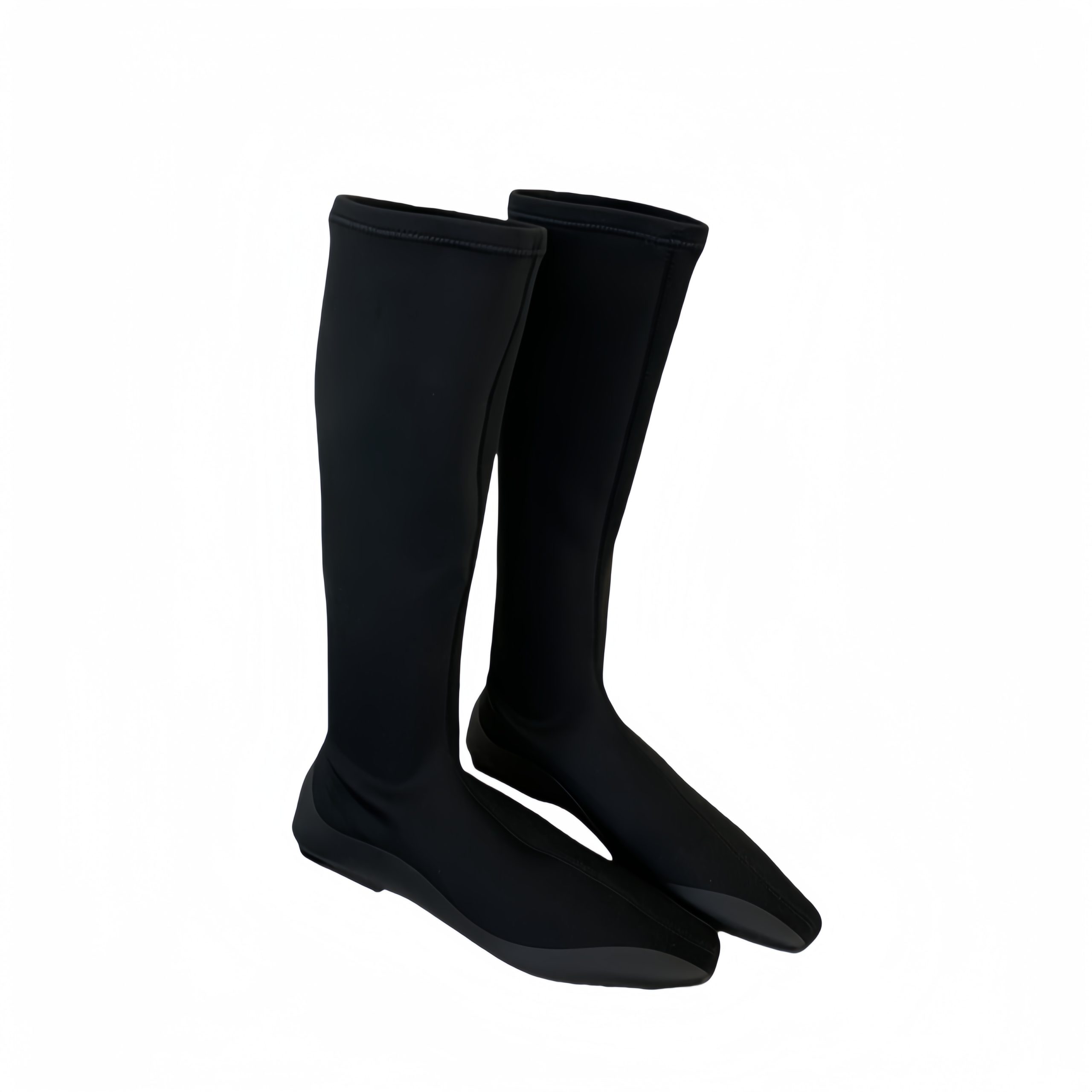 2024 New Autumn Simple Elegant Inner Height Increase Boots Fashion Square Toe Solid Color Stretch Boots Comfortable Versatile Slim Boots - Image 5