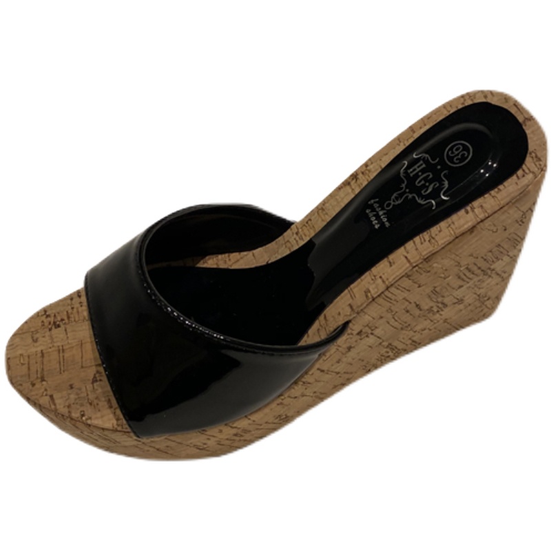2025 Summer New Thick Sole Wedge Sandals Slippers Platform Chunky Heel - Image 5