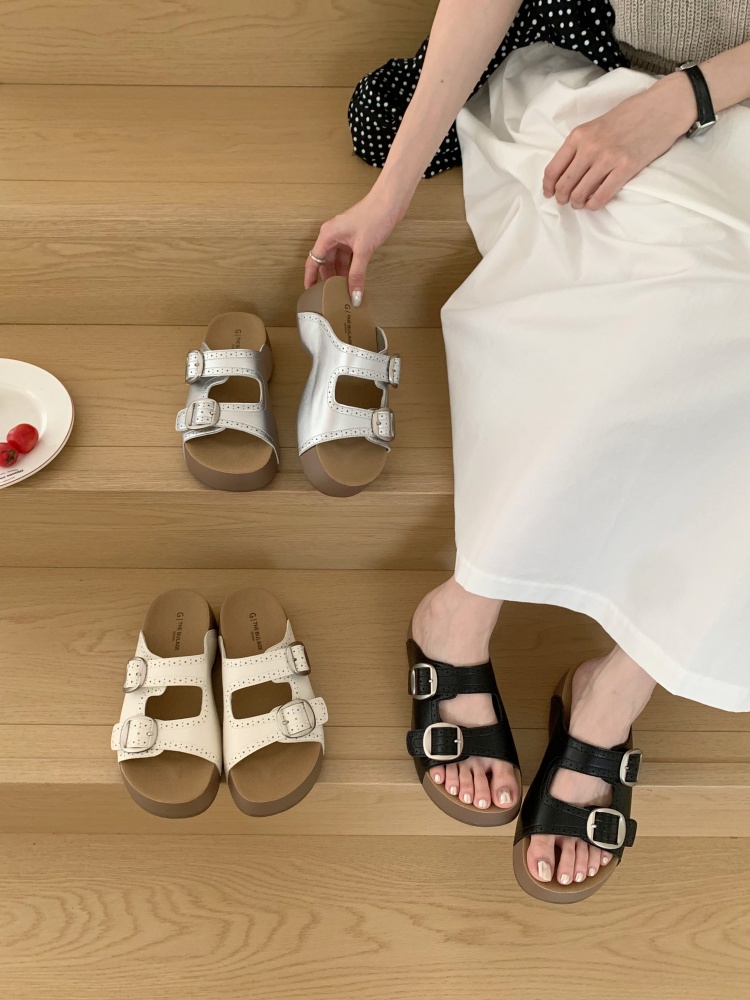 2026 Fairy Style Summer New Thick Sole Platform Birkenstock Sandals Casual Outdoor Slippers