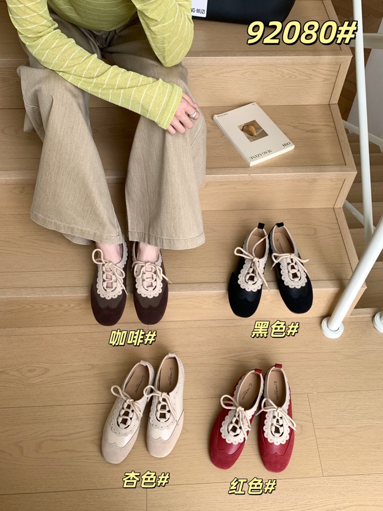 3.5CM Chunky Sole Ballet Derby Shoes Women Fall 2026 New Style Loafers Leather British Casual Shoes