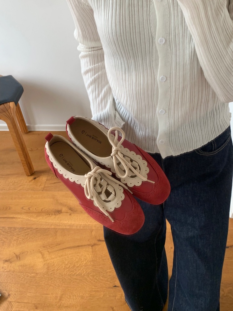 3.5CM Chunky Sole Ballet Derby Shoes Women Fall 2026 New Style Loafers Leather British Casual Shoes - Image 4