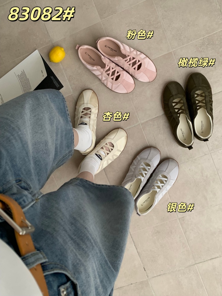 Gege Lu Women's 2026 Spring Ballet Mary Jane Flat Shoes Slip-On Casual Round Toe Low Top Shoes
