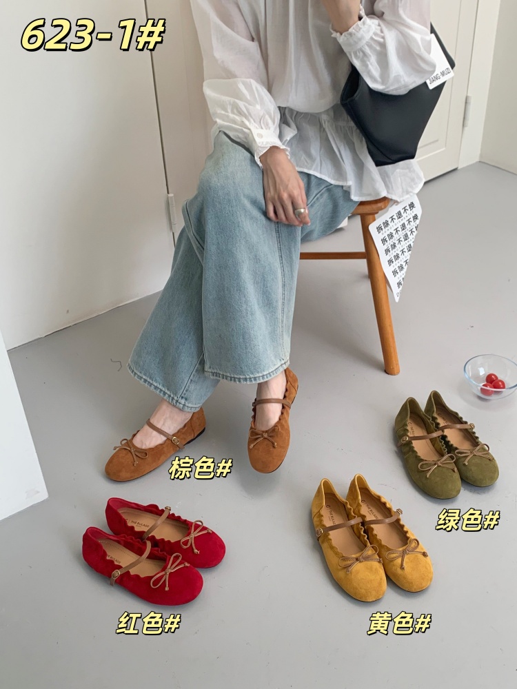Vintage Sweet Bow Mary Jane Shoes Women 2026 Autumn New French Flat Ballet Shoes